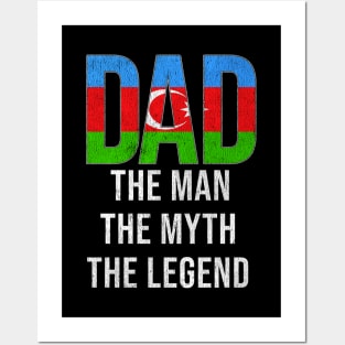 Azerbaijani Dad The Man The Myth The Legend - Gift for Azerbaijani Dad With Roots From Azerbaijani Posters and Art